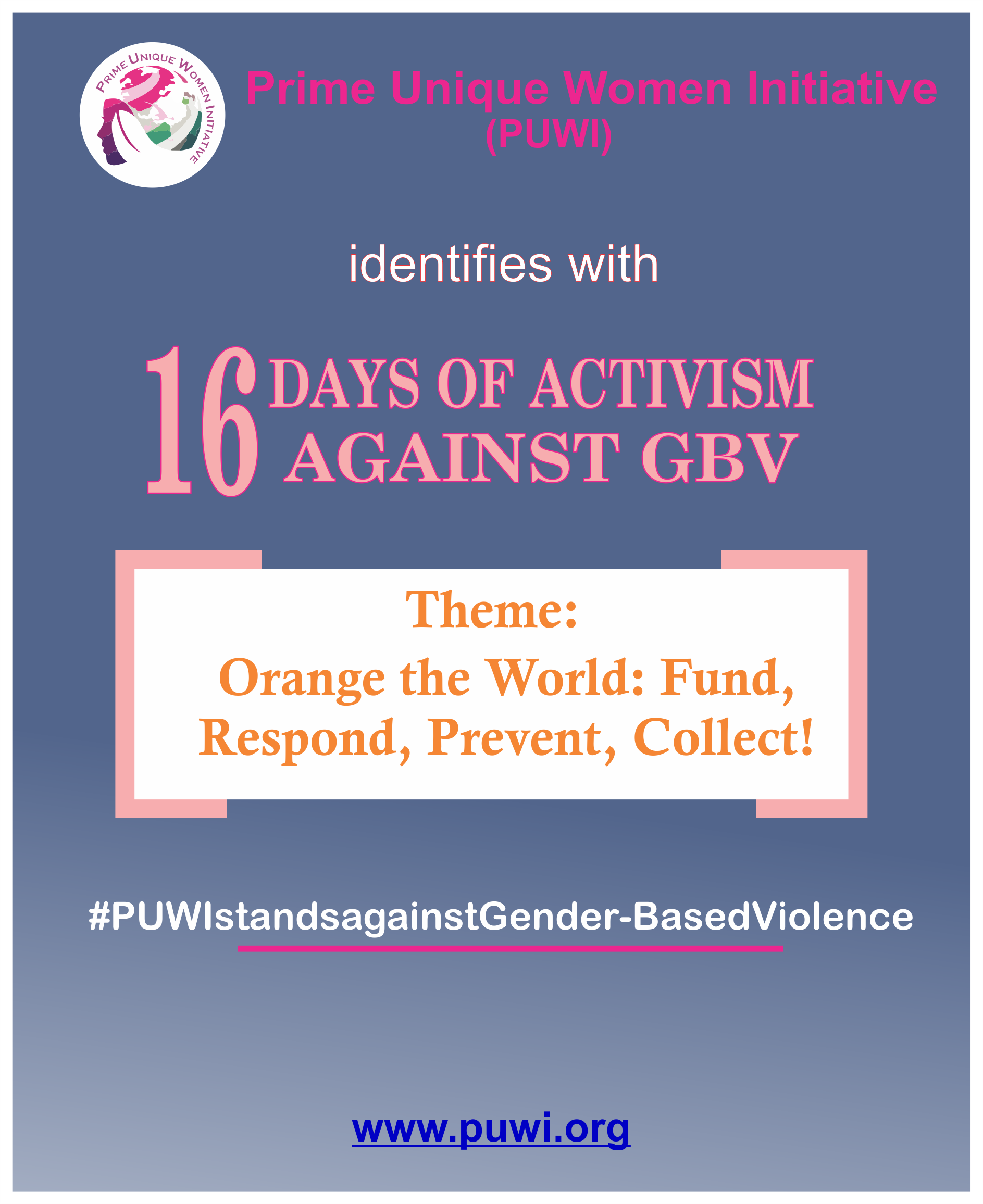 16 Days Of Activism Against Gender Based Violence Puwi 